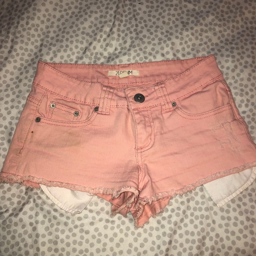 Forever 21 pink denim shorts